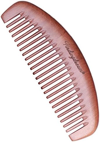 Wide Tooth Wooden Comb-Detangling Hair Comb for Women Natural,Thick or Curly hair
