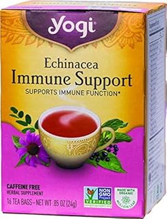 Amazon Com Yogi Tea Echinacea Immune Support Caffeine Free 16 Tea Bags Pack Of 2 Grocery Gourmet Food