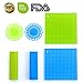 (SET OF 6) Premium Quality Silicone Pot Holders, Handle Holders for Hot Pans and Cast Iron Skillets. 5 in 1 as Hot Pad, Spoon Rest,Trivets, Jar Opener, Pot Mat. Flexible,Thick and Durable