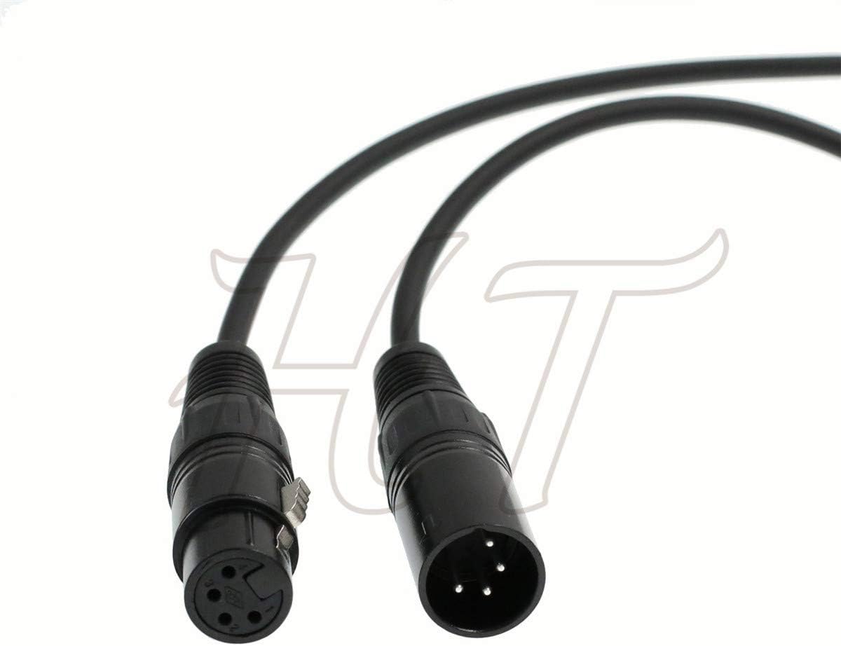 HangTon XLR 4 Pin DSLR Camera Monitor Recorder Mixer Power Supply Cable XLR Male To Female (1), Black