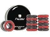 Sports Hair Ties from 'her,doo - Must for Swimming and Exercising - Great Gift for Swimmers and Workout Enthusiasts - Most Popular Size (One Size) - Various Colors to Choose from! (Passion)