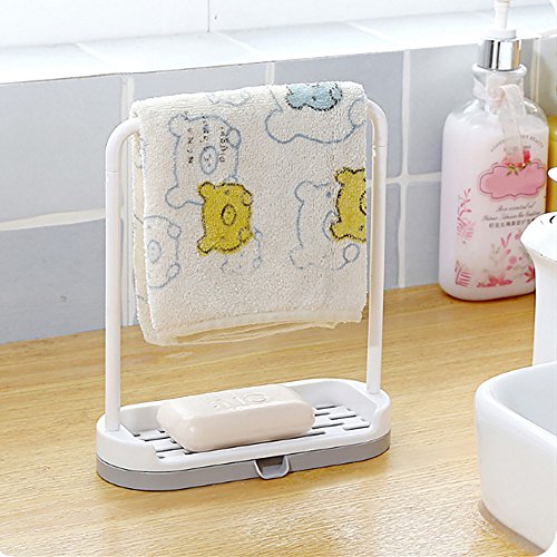 MOVEmen Storage Rack Drain Rack Towel Rack Hanging Bathroom Kitchen Utensil Box Hot Rag Storage Rack Kitchen Countertop Storage Rack Jewelry Stand Kitchenware Frame Makeup Rack Washing Rack (A) - Thumbnail 2