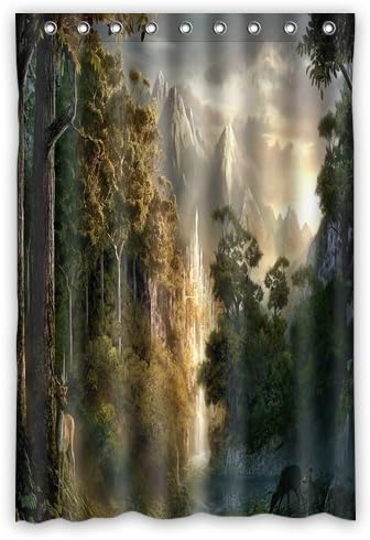 LIBIN Scottshop Custom lord of the rings landscape Shower Curtain Waterproof Polyester Fabric Bathroom Shower Curtains