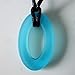 Light Blue Sea Glass Necklace Surf Beach Transparent Oval Small Pendant Handmade Unisex Surfing Jewelry on a Waxed Cotton 26 Inches Cord Gift Under 20 Dollars