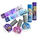Frozen Elsa and Anna Kids Washable Mega Cosmetic Set Includes: Lip Balm, Nail Polish, Press on Nails, Hair Bows, Mirror, Nail Decorations, Lip Gloss Compact, Picture Frame, Lip Gloss, Nail file
