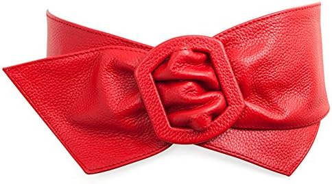 super wide waist/ bow tie cummerbund/Decorative belt women's dresses-Red One Size