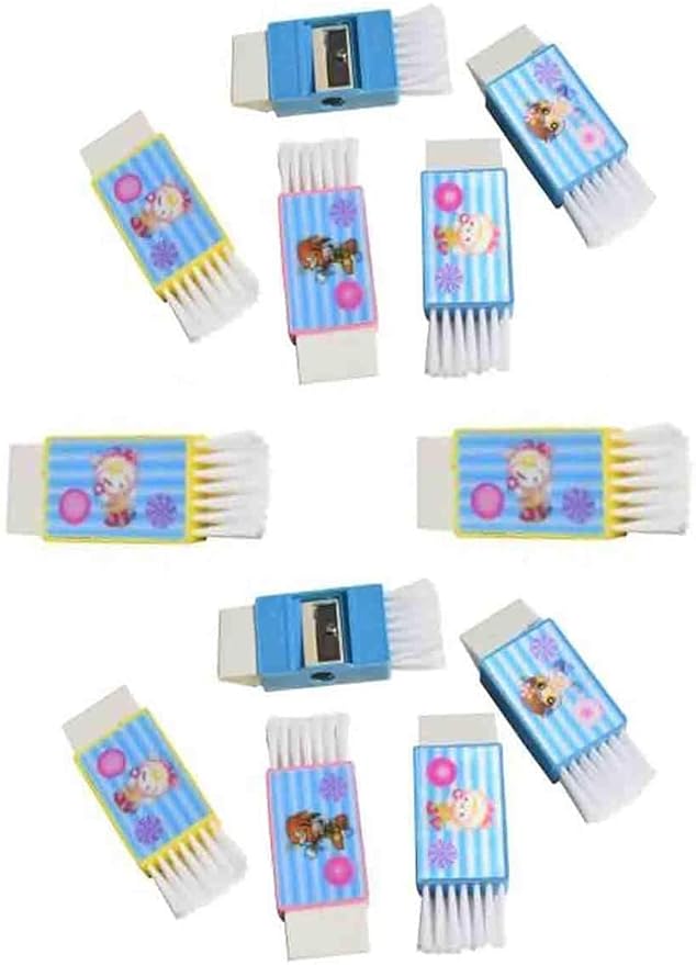 ARTY Eraser Brush 3 in one Pack of 10 Multi Color Amazon.in Home