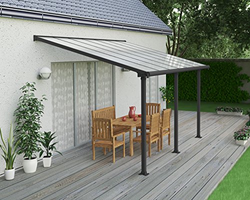 Canopia by Palram Terrassenüberdachung Alu Olympia 3X4.25 Polycarbonat Hohlkammerplatten Pergola 425 x 295 cm Grau zur Überdachung ihrer Terrasse – Bild 3