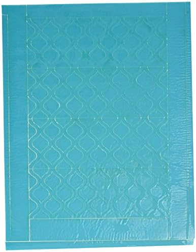 OASKA Lucks Sweet Shapes Fondant Strips Plus Bonus Ribbons &amp; Accent Pieces Decorative Cake Topper (4 Pack), Teal/Quatrefoil