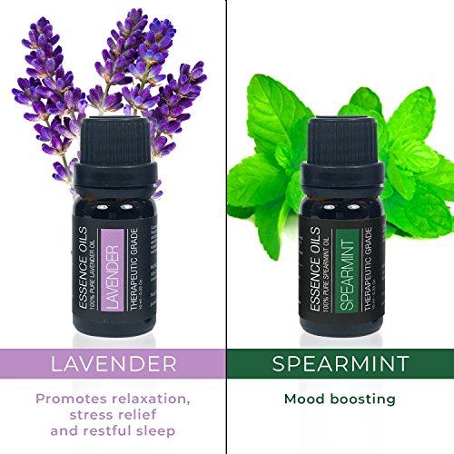 Ultimate Aromatherapy Gift Set - Ultrasonic Diffuser & Top 10 Essential Oils - 120ml Diffuser with 4 Timer & 7 Ambient Light Settings - Therapeutic Grade Essential Oils - Lavender - Eucalyptus - Thumbnail 6