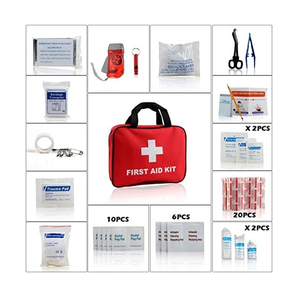 Eggsnow-First-Aid-Kit-Medical-Kit-Emergency-Bag-69-PieceCompact-Survival-Kit-and-Comprehensive-Ideal-for-Home-Auto-Travel-Road-Trips-CampingSport-and-Wilderness-Survival