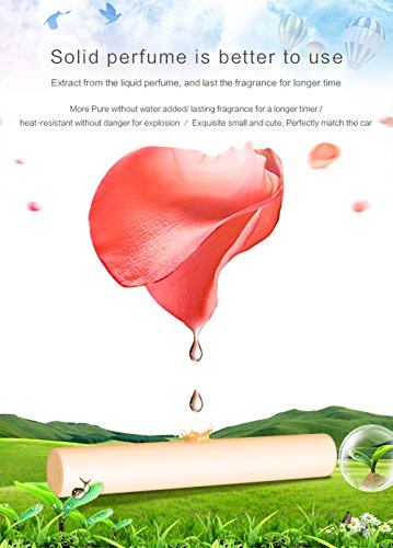 Air Freshener for Car Car Perfume Vehicle Solid Air Purifier Solid Air Purifier for Car Aroma with 4Scented Long-lasting fragrance Refined Bedroom Office Travel and More silver