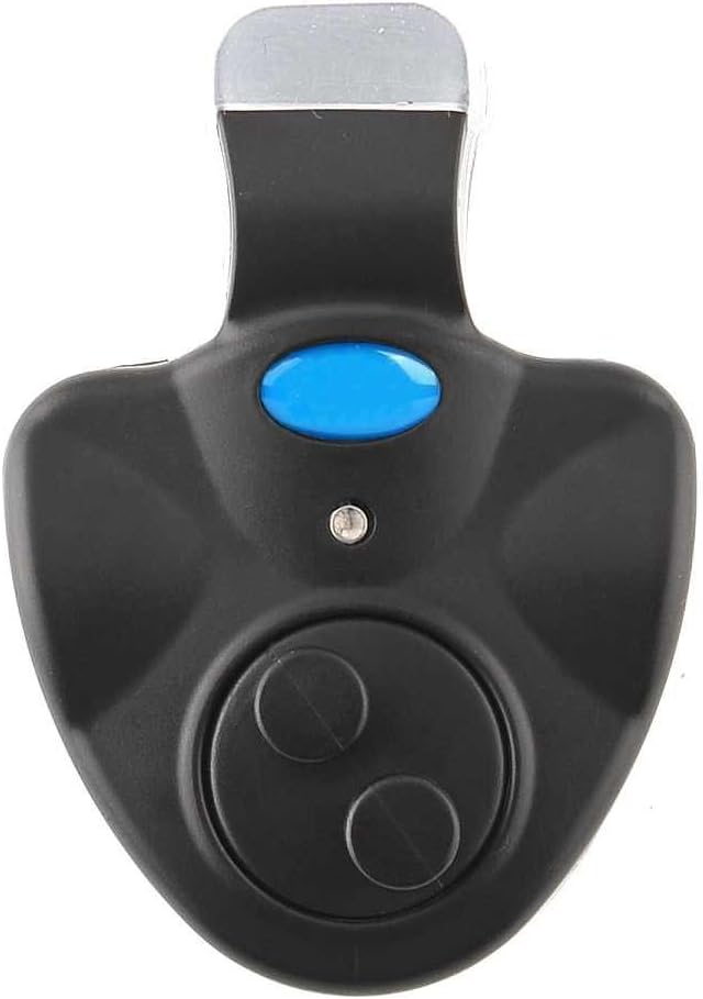 Verline Fishing Bite Alarm With Sound And Led Light - Loud Bright Easy Rod Mount Clip Plug On Mobile Lightweight Small Robust Audible Fish Rod Rods Fitting Clamp Durable