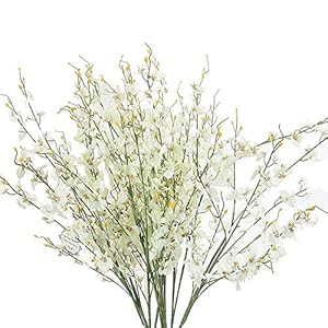 Sunrisee 10 Pieces Artificial Flowers 37.4” Fake Dancing Lady Orchid