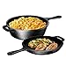 Bruntmor Cast Iron Skillet - 3 Quart Pre-seasoned Cast Iron Dutch Oven - Deep Pot with Handle and Frying Pan Bundle - Kitchen Cookware For Indoor Or Outdoor Camping