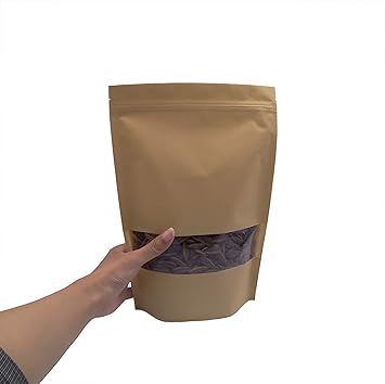 Sealable Bags Brown Kraft Paper Bag Stand Up Zipper Amazon In Electronics