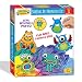 Peachy Keen Crafts Monster Shrink Art Kit - Complete Shrinky Activity Set with 4 Hinging Designs, Googly Eyes and Colored Pencils primary