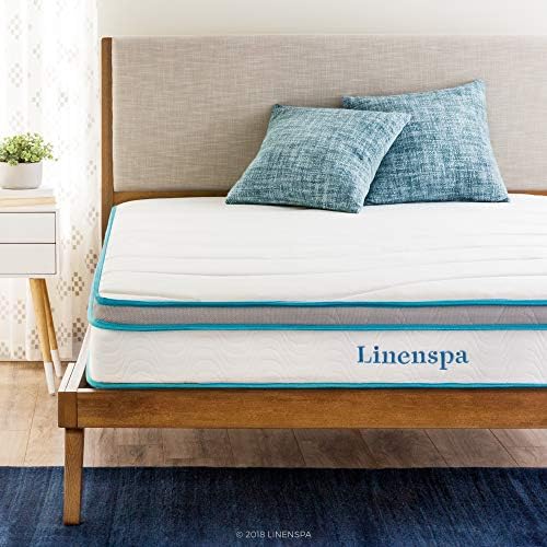 Linenspa 8 Inch Memory Foam And Innerspring Hybrid Mattress Mediumfirm Feel Queen