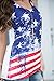 AMiERY Women's Blue Stars Top 4th of July USA Sleeveless Striped American Flag Tank Tops Shirts Blue M
