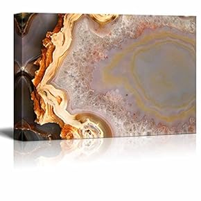 Canvas Wall Art - Abstract Agate Slice Pattern - Giclee Print Gallery Wrap Modern Home Art Ready to Hang - 12" x 18"