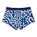 Project 5I – Men’s Swim Briefs – Poly-Spandex Performance Fabric Square Leg Swimwear Boxers for Men, Contoured Pouch, Compression Blend - Blue Geometric - Large