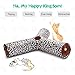 isYoung Cat Tunnel Play Tube, Collapsible 3 Way Play Toy with Peek Hole and 3 Toy Ball - Playing Tunnel for Kitten, Rabbits and Small Dogs