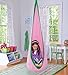 HearthSong HugglePod Original Indoor or Outdoor Kids' Canvas Hanging Chair with Cushion, 55