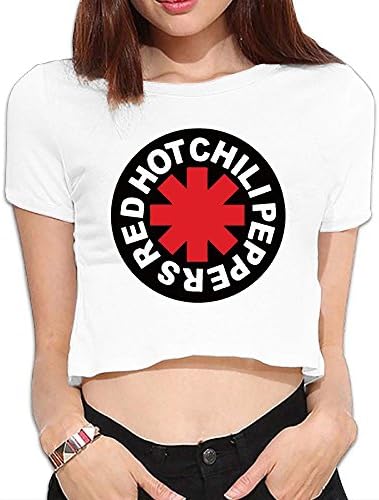 Ruyalu Women's Red Hot Chili Peppers Logo RHCP Sexy Casual T-Shirts