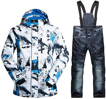 Men's Waterproof Ski Snowboarding Jacket Windproof Snow Snowboard Coat and Pants Set