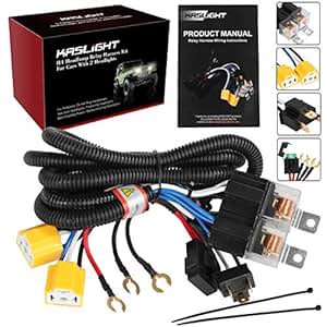 Amazon.com: 1Set 2 Headlight Harness H4 Headlight Relay ... headlight wiring harness 