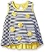 Gerber Graduates Girls Sleeveless Swing Top with Rosettes, Navy Stripe, 12 Months