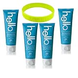 hello Toothpaste, Supermint, 5.0 Oz with Fluoride, Vegan and ADA Approved + LiveMyLife Wristband (4 pack of 5.0 oz, supermint)