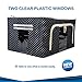 Set of Fabric Storage Boxes—Elegantly Organize Clothing, Shoes, Books and Household Accessories—Two Sizes in Oxford Cloth with Two Zippered Openings for Easy Access and Two Windows to View Contents
