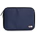 BUBM Electronics Organizer, Travel Gadget Bag for Cables, USB Drive Shuttle, External Hard Drive, Plug and More (Medium-Dark Blue)