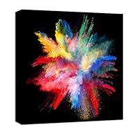 Canvas Wall Art Colorful Powder Canvas Prints Home Artwork Decoration for Living Room,Bedroom - 12x12 inches