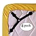 BSLINO 4pcs/Set Triangle Sheet Band Straps Suspenders Adjustable Fitted Bed Sheet Corner Holder Elastic Straps Fasteners Clips Grippers Mattress Pad Cover Fitted Sheet Bed Suspenders Heavy Duty
