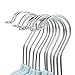 Juvale 24-Pack Light Blue Velvet Hangers for Baby & Kids Clothes with Clips – 360° Swivel Hook, Anti-Slip Space-Saving Design for Pants, Tank Tops, Skirts (12×8 in Baby Hanger)