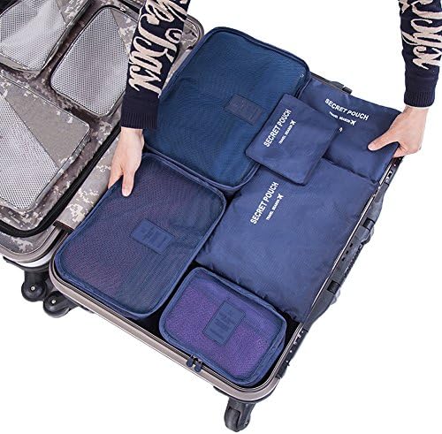 Honei 6 Set Packing Cubes Organizers Laundry Bag Underwares Storage Travel Accessories Windsor Blue