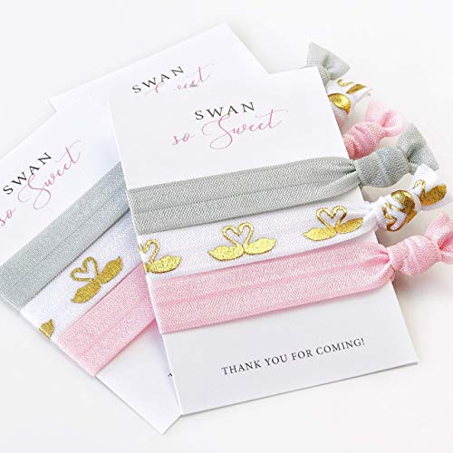 Swan Party Favours Hair Tie Bracelets Birthday Themes For Girls