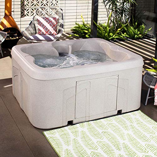 Lifesmart Rock Solid Simplicity Plug and Play 4 Person Hot Tub Spa With 13 Jets Lifesmart Rock Solid Simplicity Plug and Play 4 Person Hot Tub Spa With 13 Jets