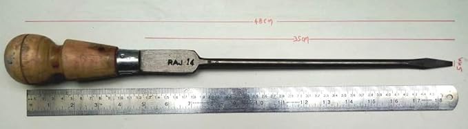 FTE Big Screw Driver 48cm for Carpenters and Industrial Heavy Duty Works with Strong Grip Wooden Handle