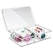 mDesign Art Supplies and Crafts Organizer Box for Washi Tape, Ribbon - 5 Compartments, Clear