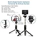 BlitzWolf Selfie Stick Tripod with Bluetooth Remote for Gopro iPhone x 8 Plus 7 6 6s Plus Android Samsung s9 s8 s7 Plus Edge 4 in 1 Mini Pocket Extendable Monopod Aluminum Alloy 360 Degree Rotation