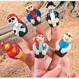 Finger Puppets Toy Pirate Party Favor Cake Topper (24 per package)