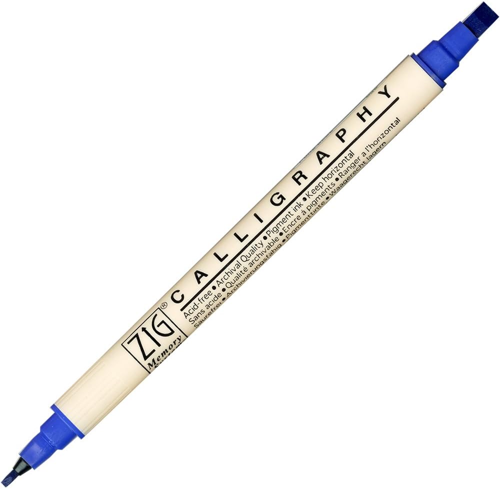 Zig Memory System Calligraphy Marker Pure Blue
