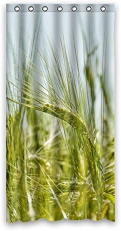 90 cm x183 cm (36 "x72") Rural landscape green wheat pattern design Polyester Fabrics waterproof bathroom Shower Curtains