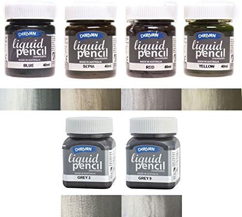 Liquid Pencil Set of 6 x 40ml pots.