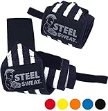 wrist wraps by steel sweat best for weight lifting powerlifting gym and crossfit training heavy duty support in sizes 14 18 24