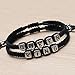 OULII Couples Bracelets Set King and Queen Bracelet Handmade Lovers Bracelets (Black)