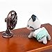 Odoria 1/12 Miniature Fan Dollhouse Decoration Accessories, Bronze